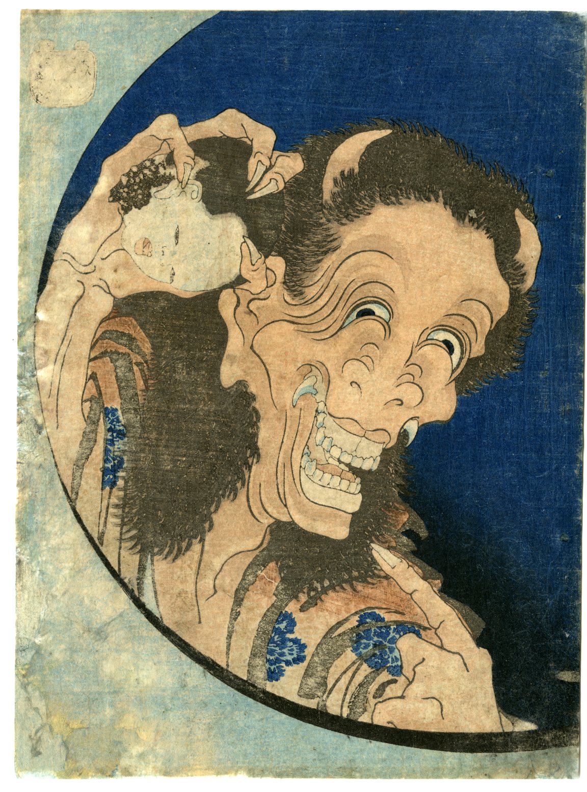 絵画 GHOST 1 Hokusai - One Hundred Ghost Stories, Laughing Demoness