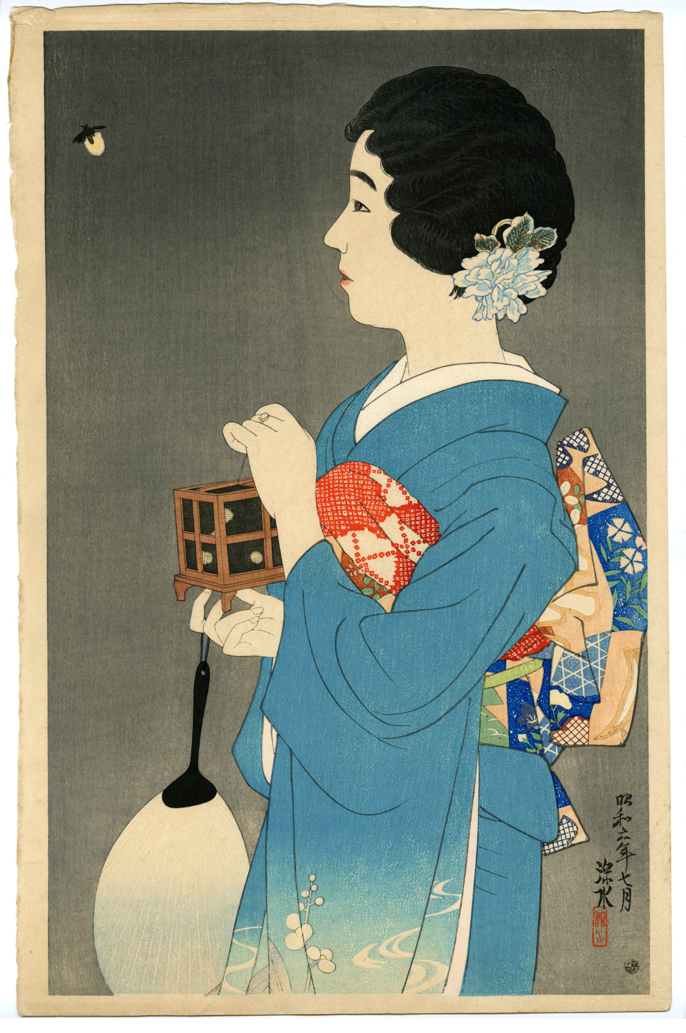 オリジナル作品　KIMONO EMOTIONALS 心象クラフトアート【苺】 960px-Okada_Saburosuke_-