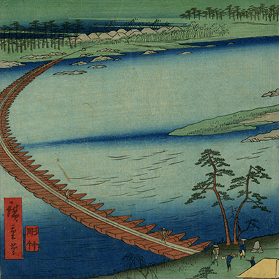 Hiroshige - Striped mullet and udo, Grand Series of Fishes