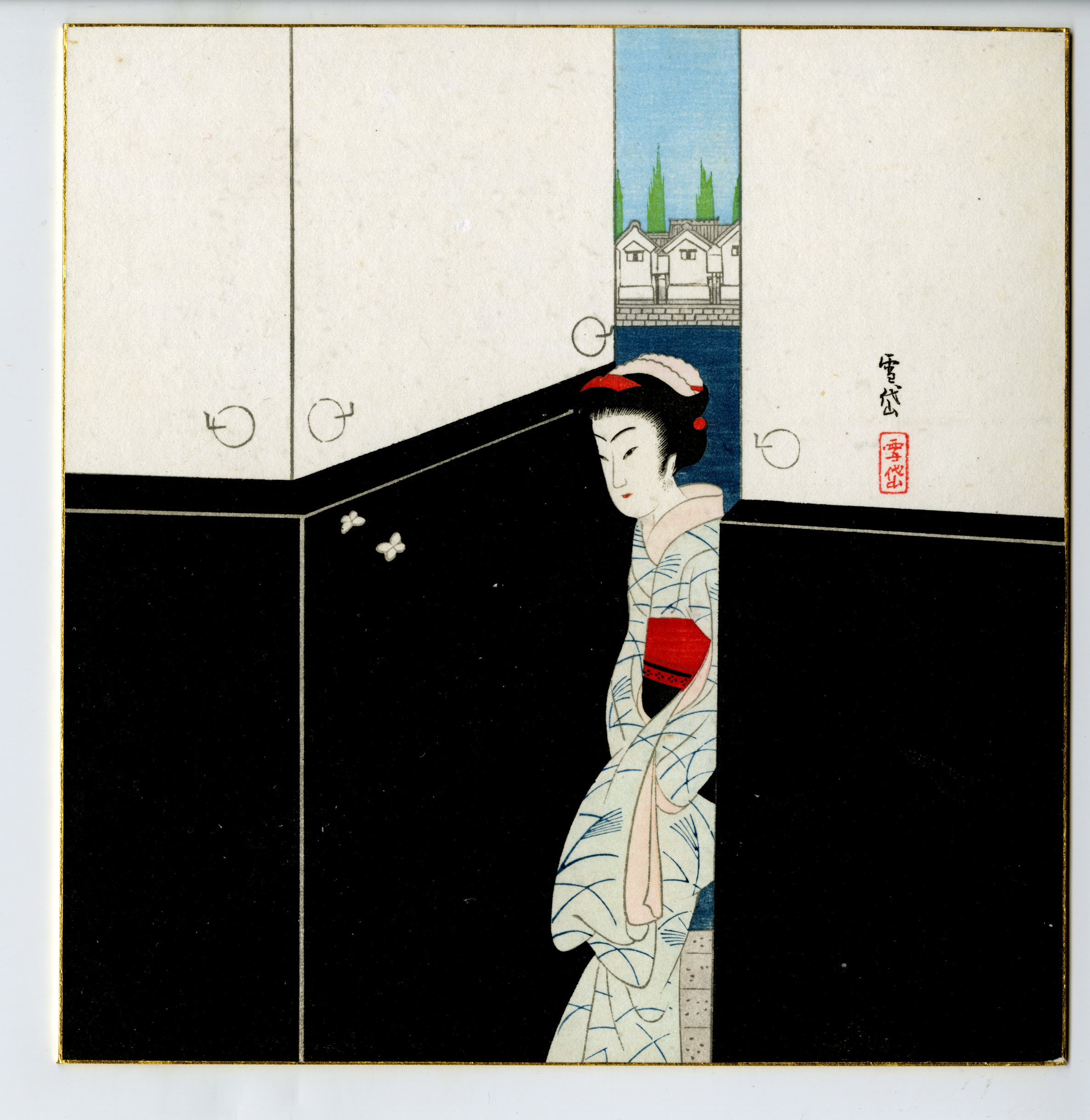 EDOYA　♥️Original.japanese 水墨画　原画　裏打ち済み TOP - Ukiyoe Gallery SHUKADO