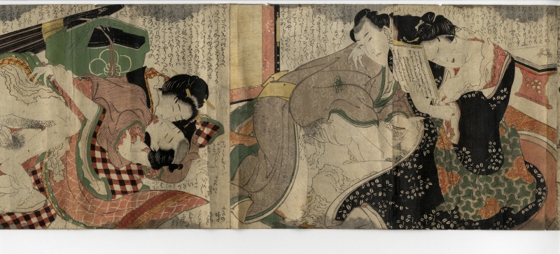 Hokusai - Kinoe no Komatsu - Shunga - Ukiyoe Gallery SHUKADO
